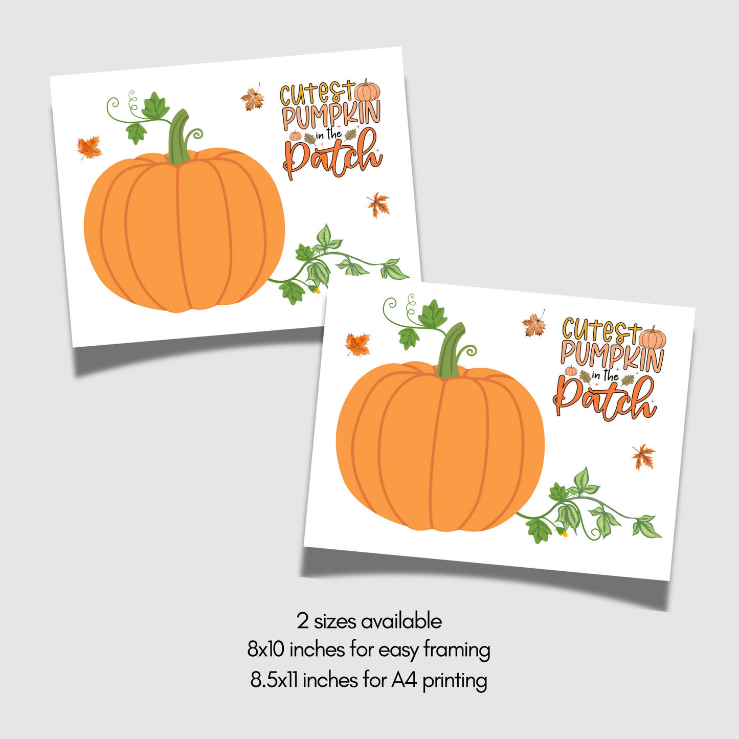 Pumpkin Handprint Craft Printable, Fall Activity DIY Art for Kids