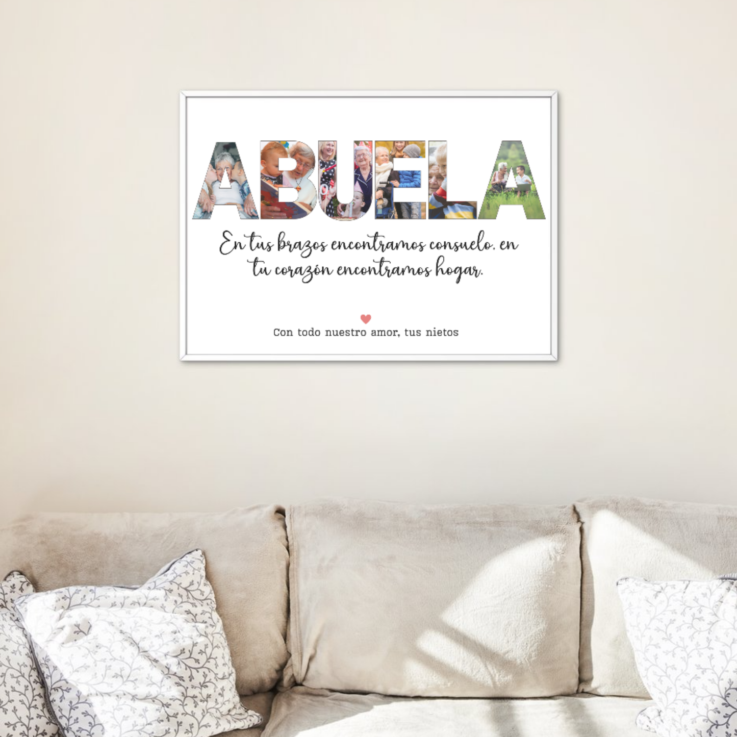 Custom Abuela Photo Collage Printable, Personalized Grandma Gift from Grandkids Kids