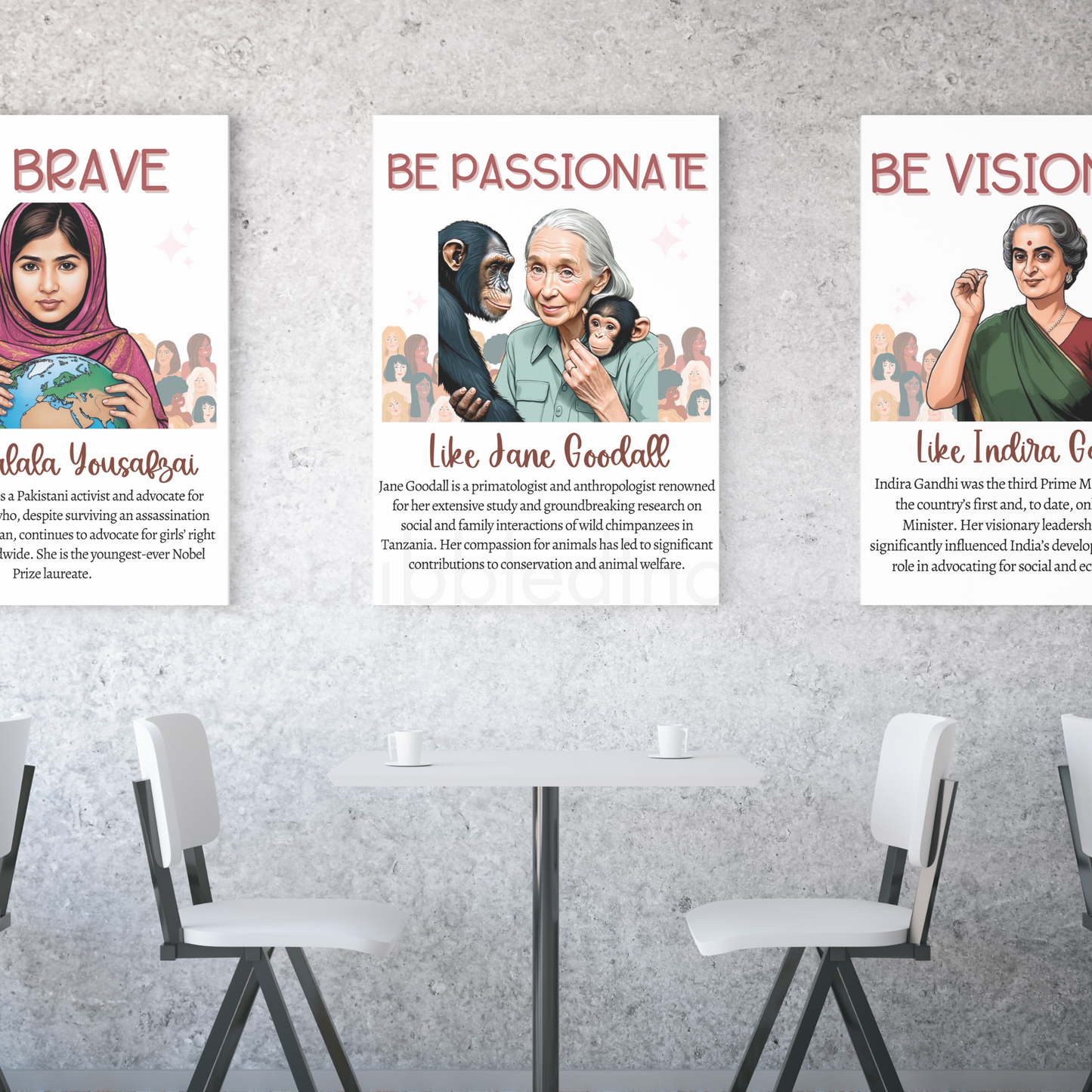 Womens History Month Posters Printable March Bulletin Board for Kids Adult Office Decor