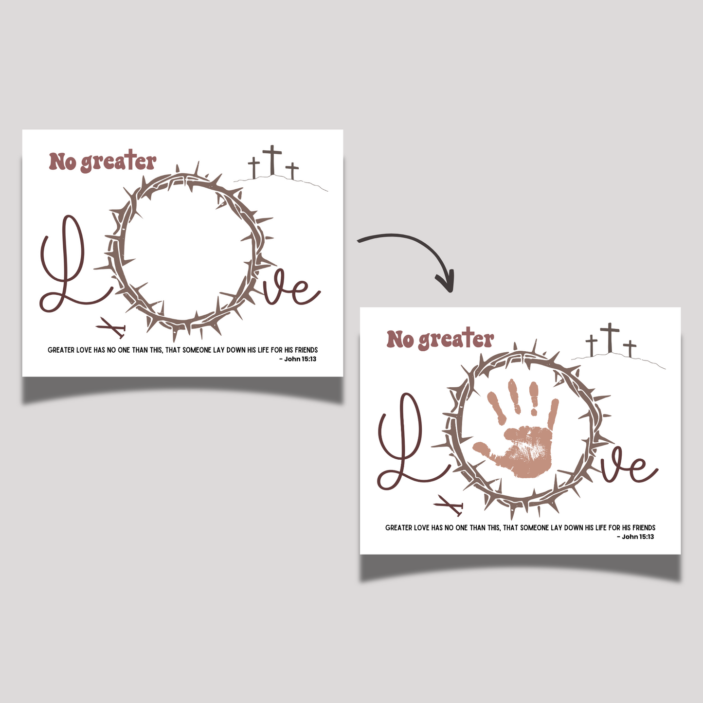 Easter Handprint Craft Printable, DIY Religious Christian Focus Keepsake Art for Kids Sunday School Church Activity