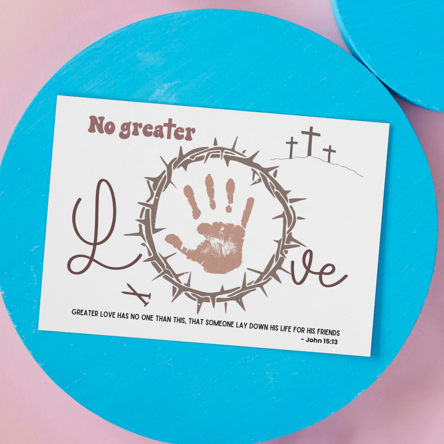 Easter Handprint Craft Printable, DIY Religious Christian Focus Keepsake Art for Kids Sunday School Church Activity