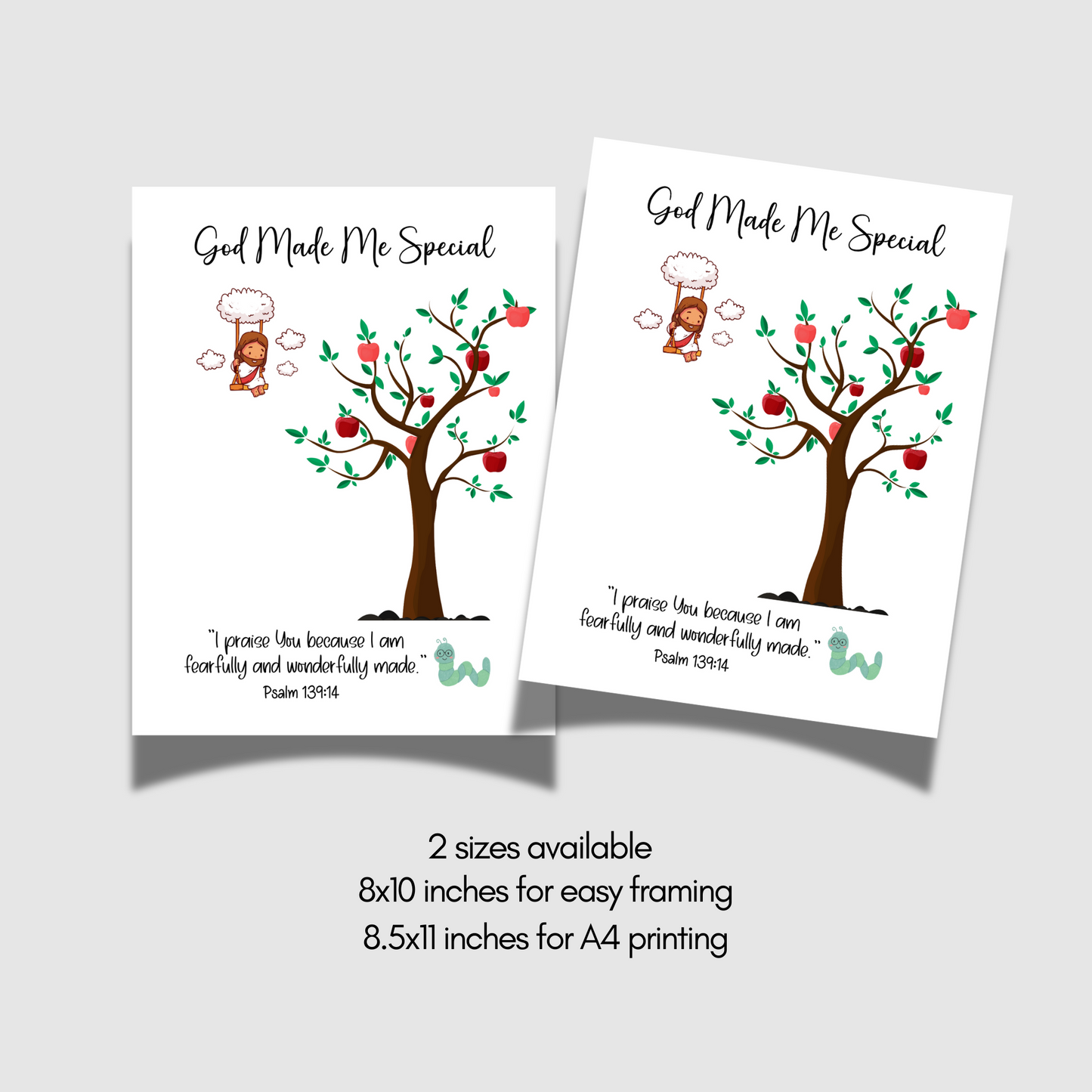 Christian Handprint Apple Craft Printable, Fall Art Kids Bible Activity