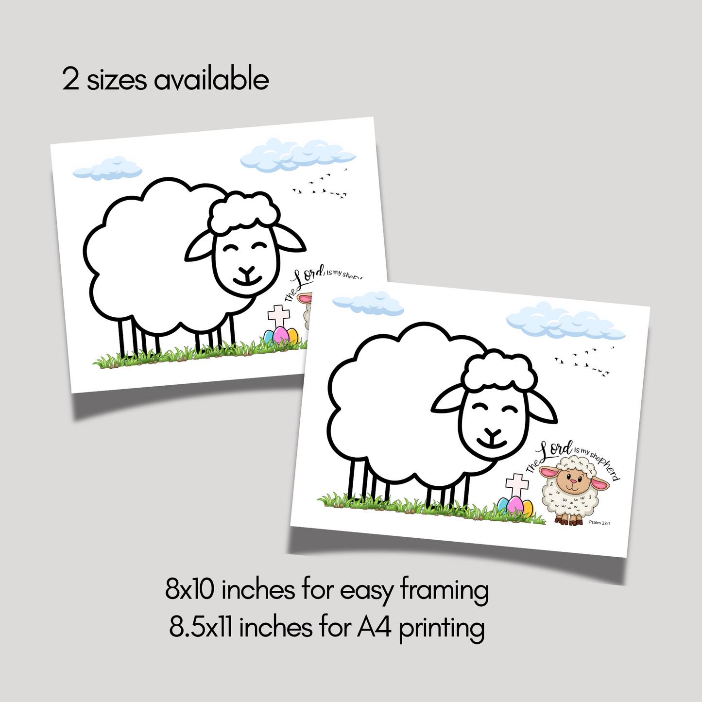 Easter Sheep Lamb Craft Printable Template, DIY Art Religious Keepsake for Kids Sunday School Preschool Daycare Activity