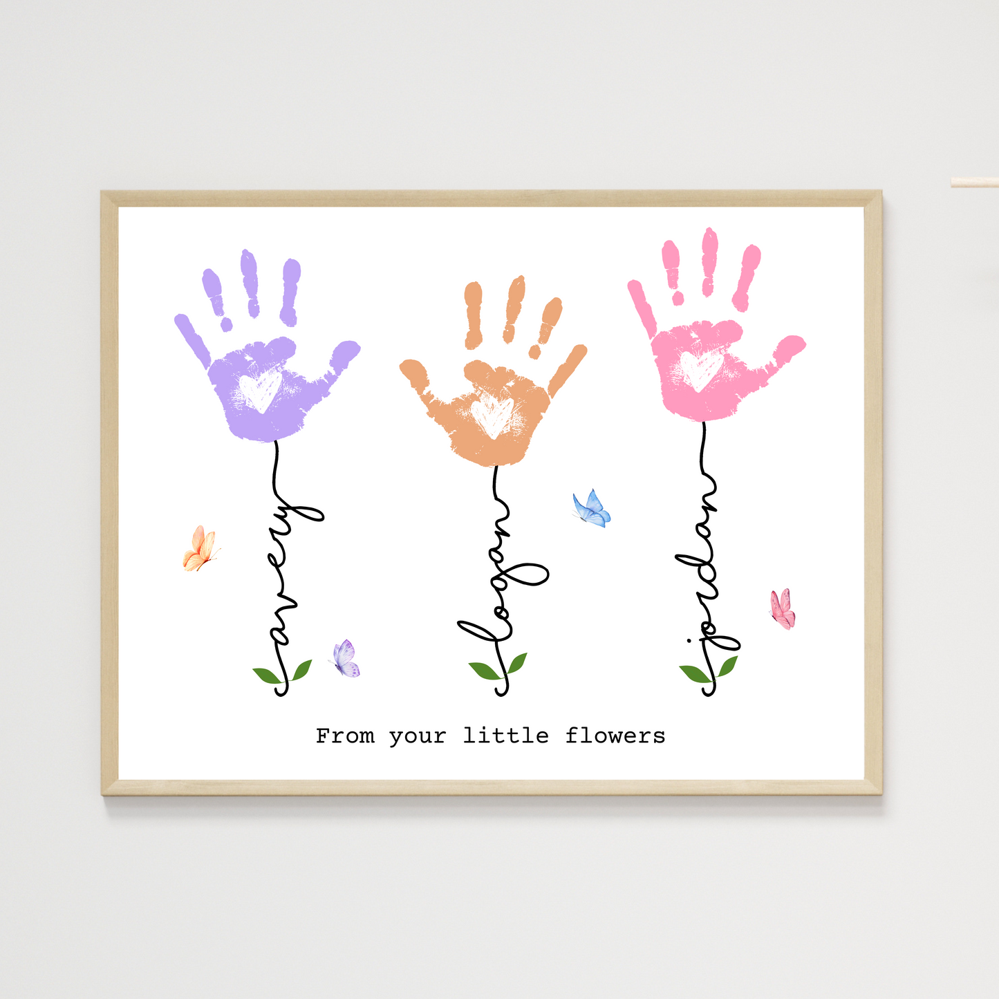 Handprint Craft for Kids Printable, DIY Wall Art Gift for Mom Grandma Nanny