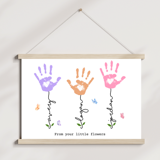 Custom Handprint Craft for Kids Printable, DIY Wall Art Gift Baby Toddler Keepsake