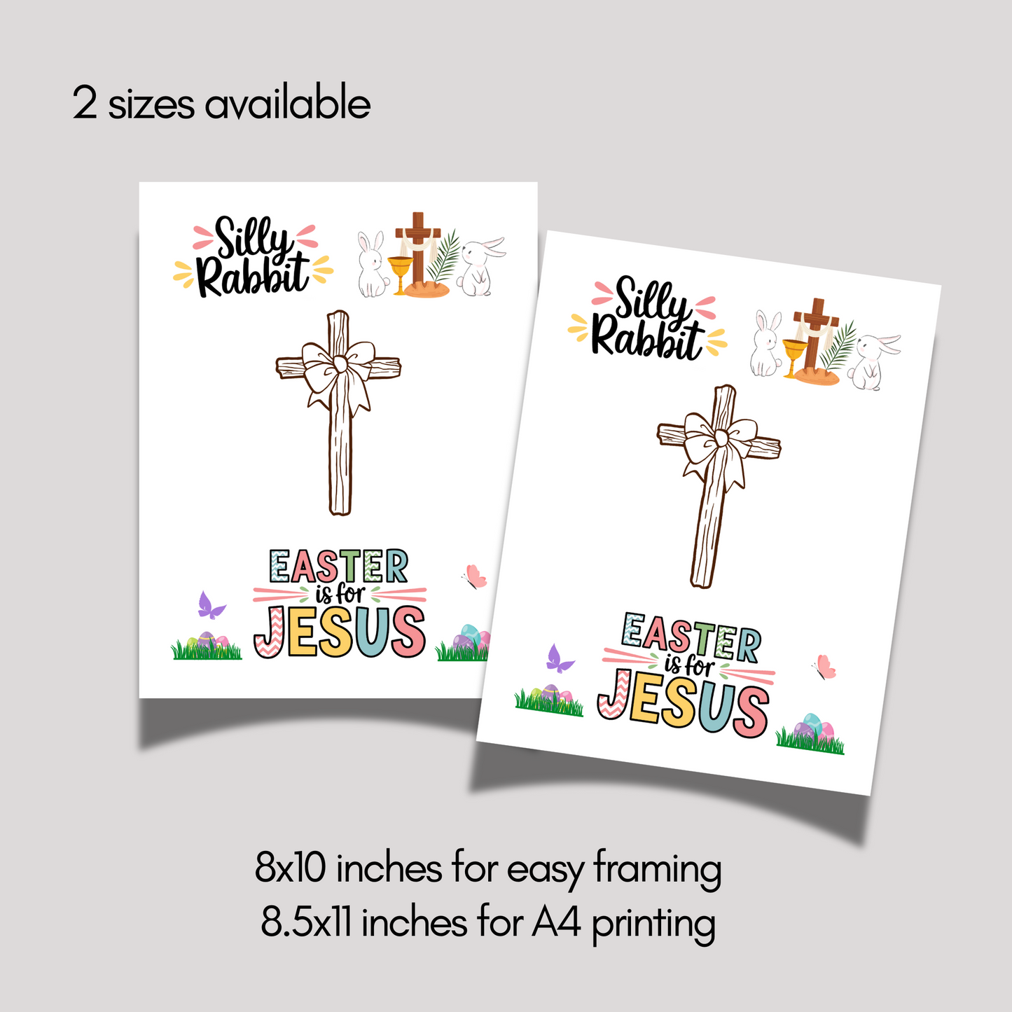 Religious Easter Crafts Printable, DIY Christian Keepsake Art for Kids