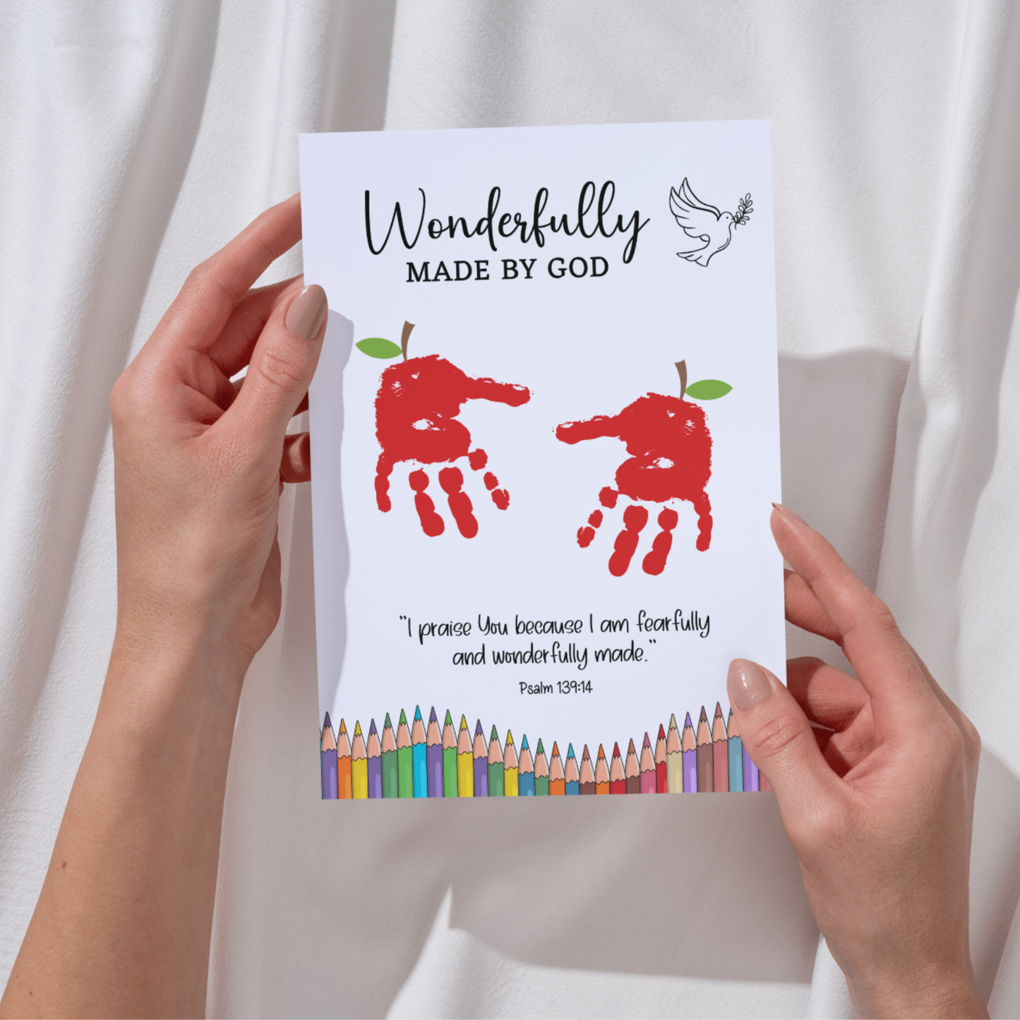 Christian Back to School Handprint Craft Printable, Fall Art for Kids