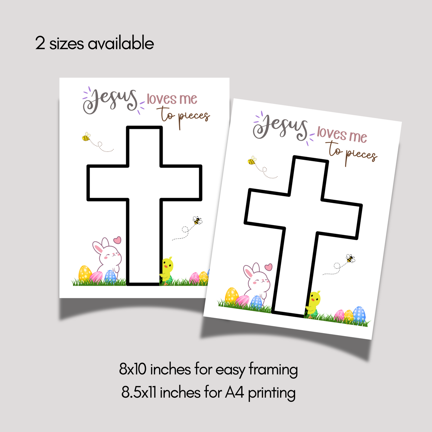 Religious Christian Craft for Kids Printable, Easter Cross Simple DIY Torn Paper Art Sunday School Activity