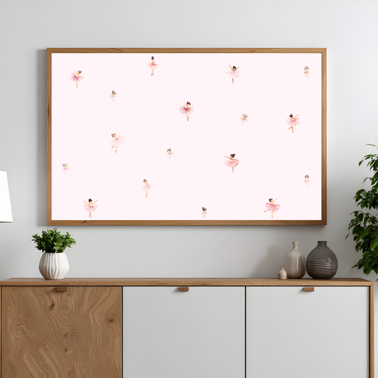 Tiny Ballerinas Print, Minimalist Ballet Dancers Wall Art