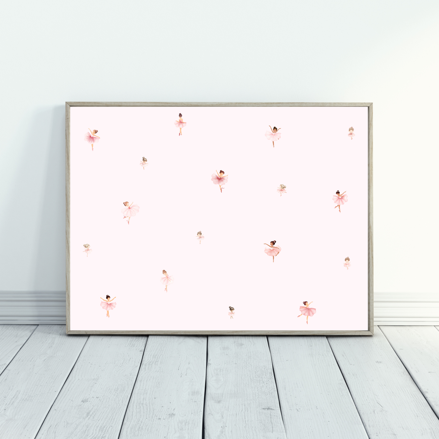 Tiny Ballerinas Print, Minimalist Ballet Dancers Wall Art