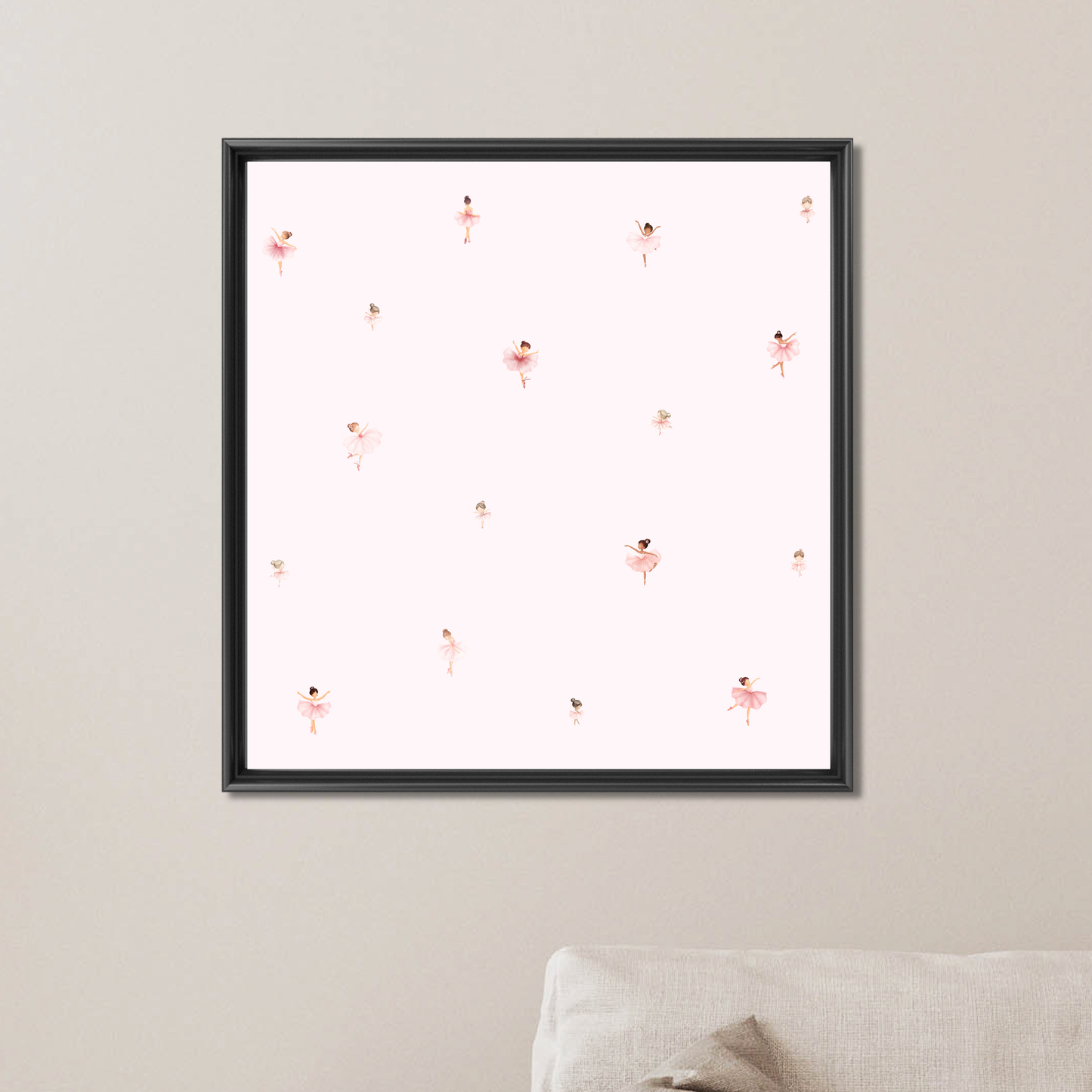 Tiny Ballerinas Print, Minimalist Ballet Dancers Wall Art