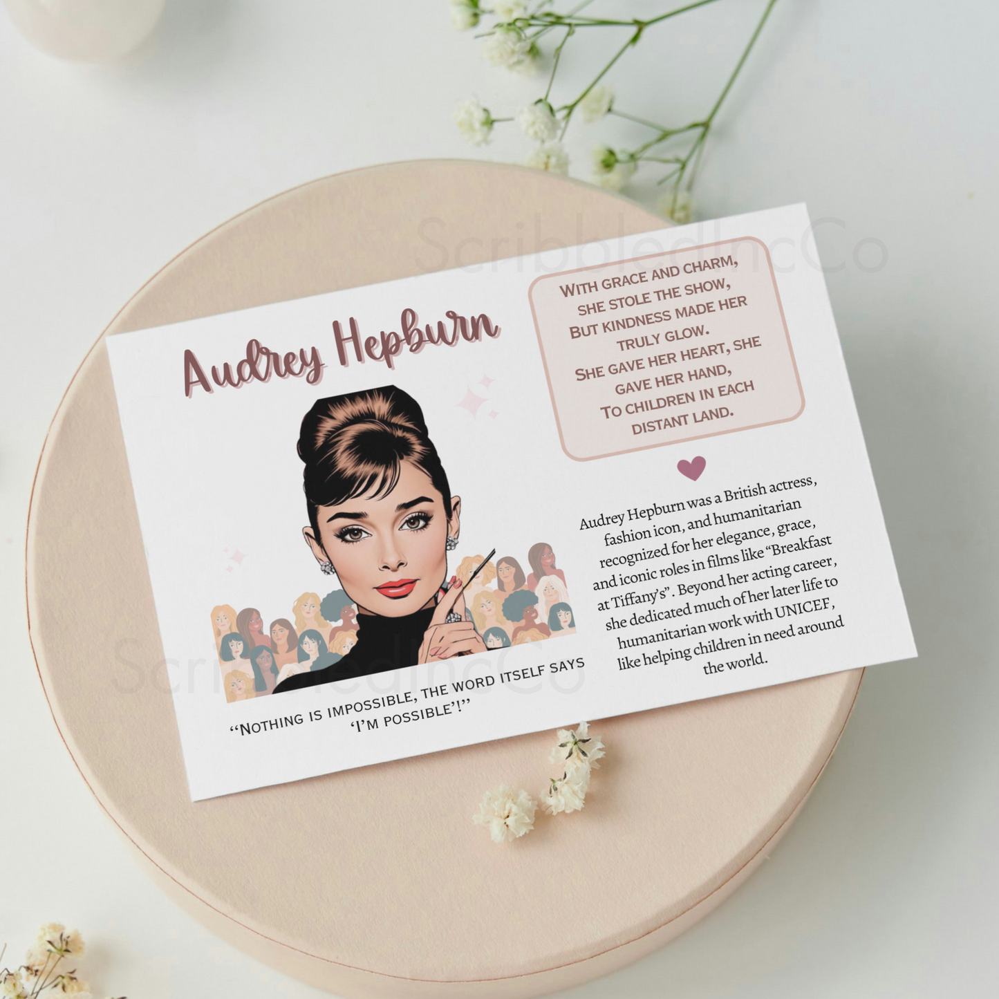 Womens History Poster Set Printable, Inspirational Quote March Art Decor