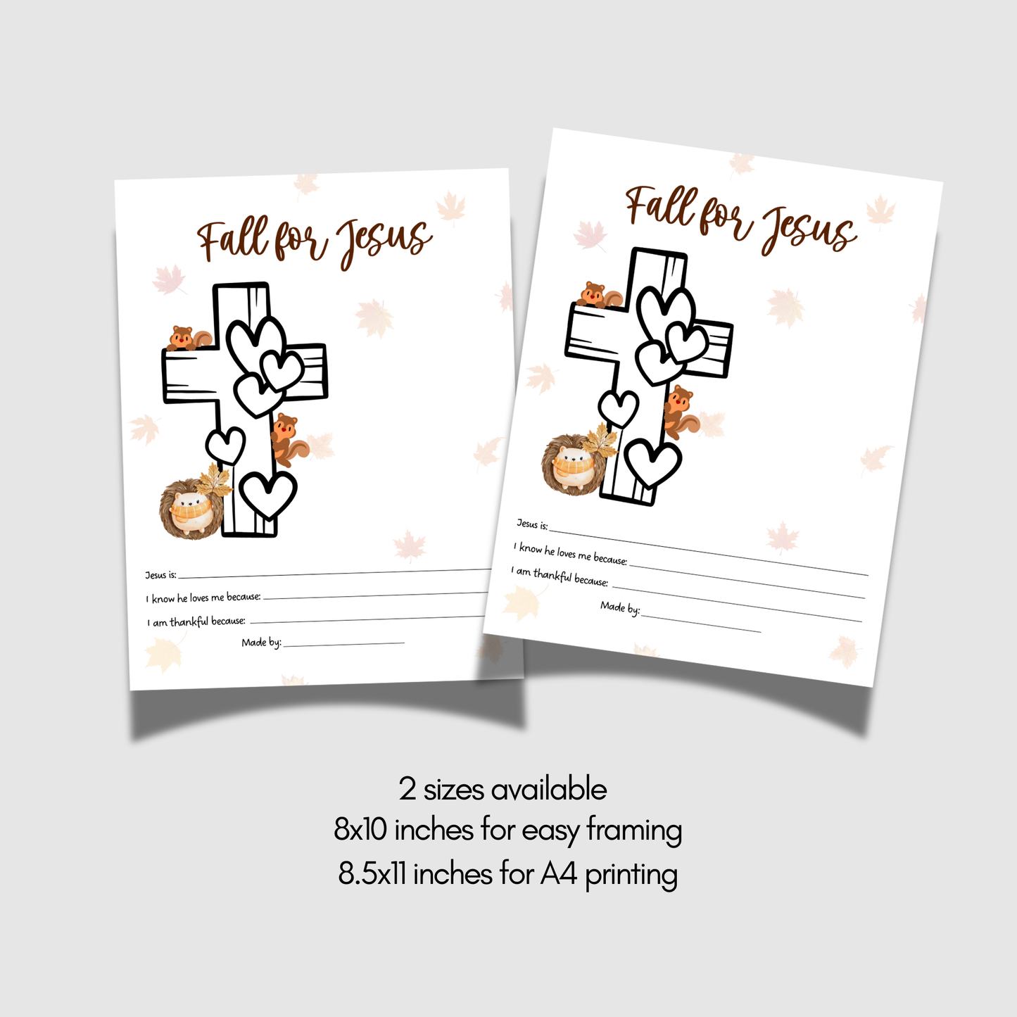Fall Bible Handprint Crafts Printable for Kids Christian DIY Art