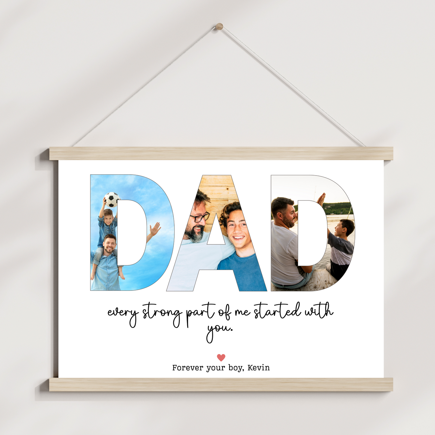 Custom Dad Photo Collage Printable, Personalized Gift for Daddy from Kids