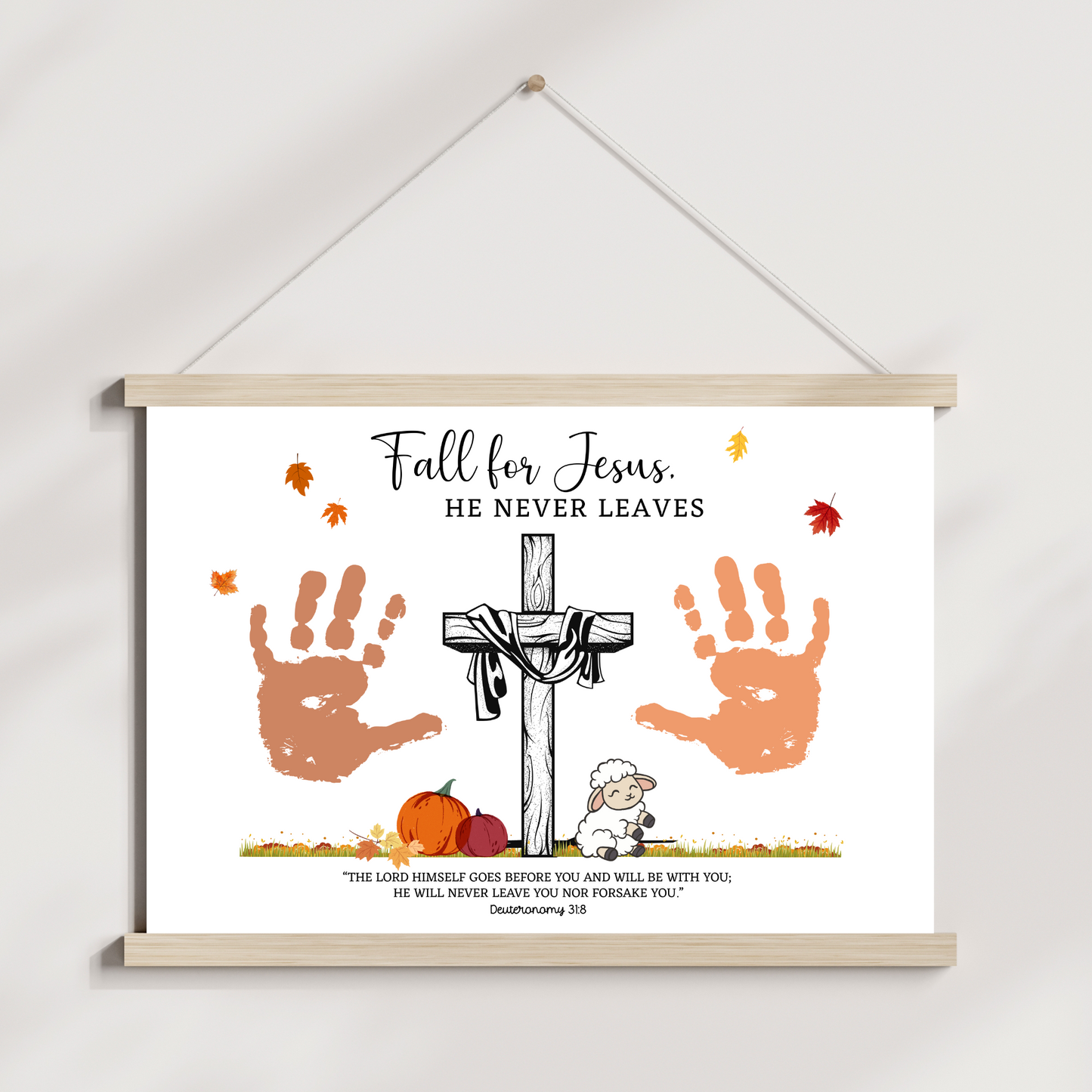Fall Christian Handprint Craft Printable for Kids