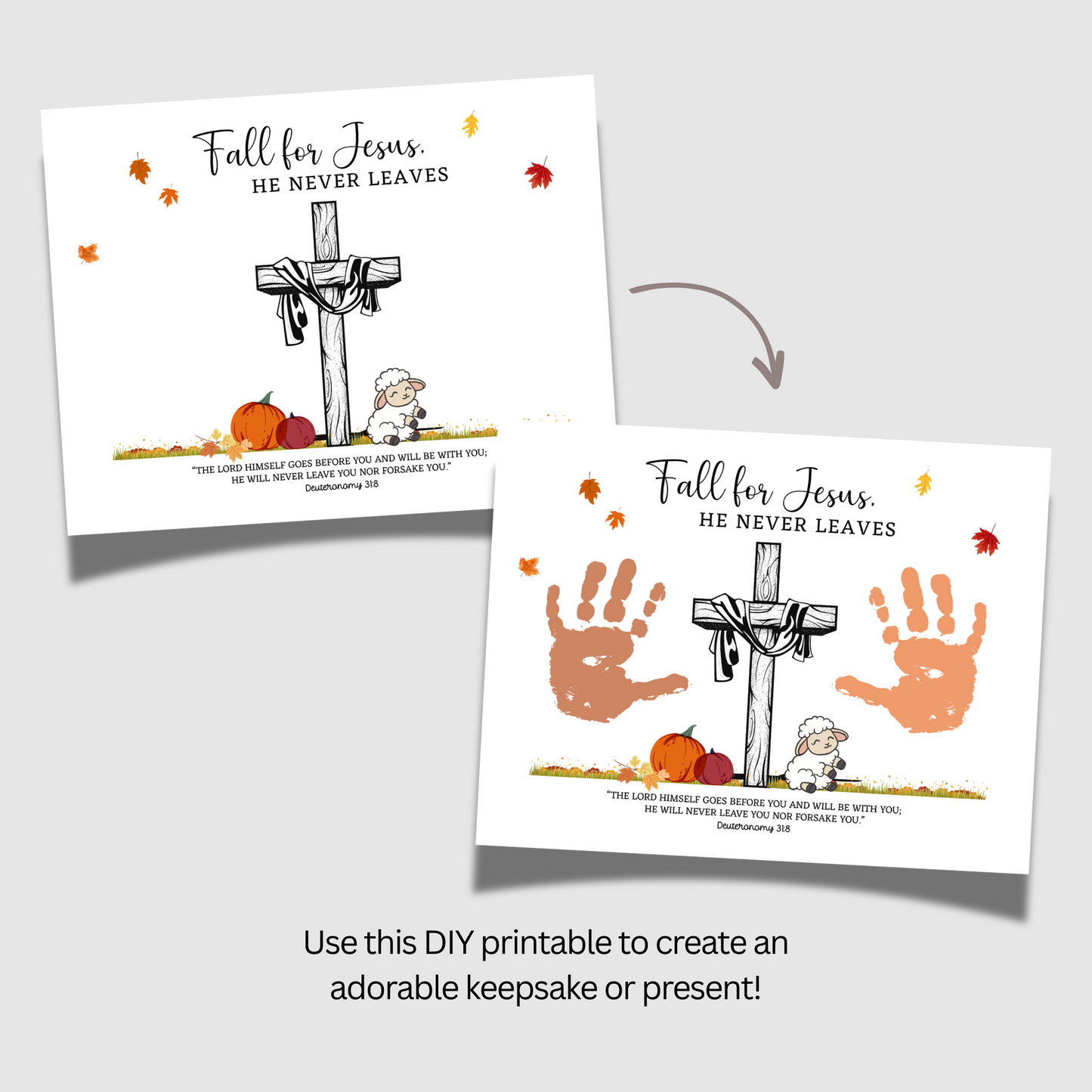 Fall Christian Handprint Craft Printable for Kids