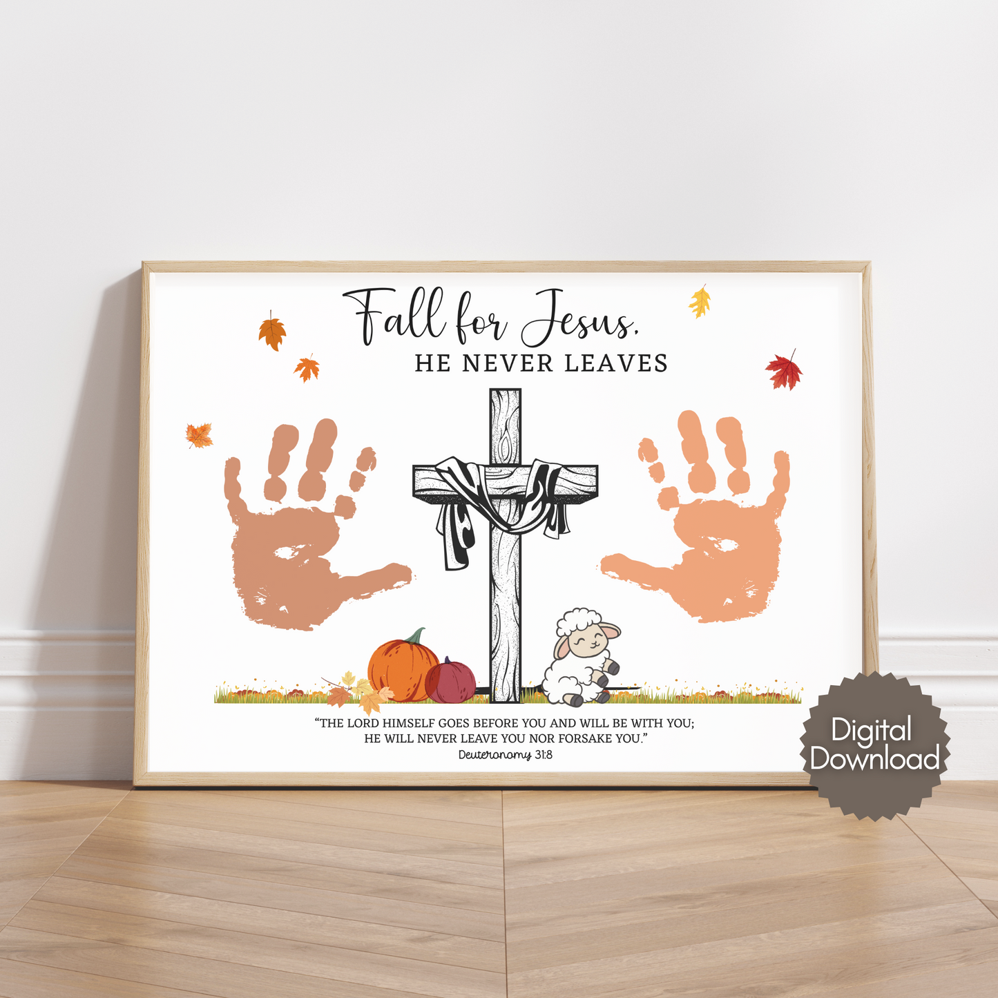 Fall Christian Handprint Craft Printable for Kids
