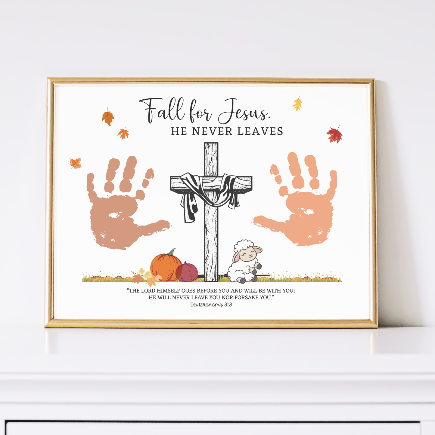 Fall Christian Handprint Craft Printable for Kids