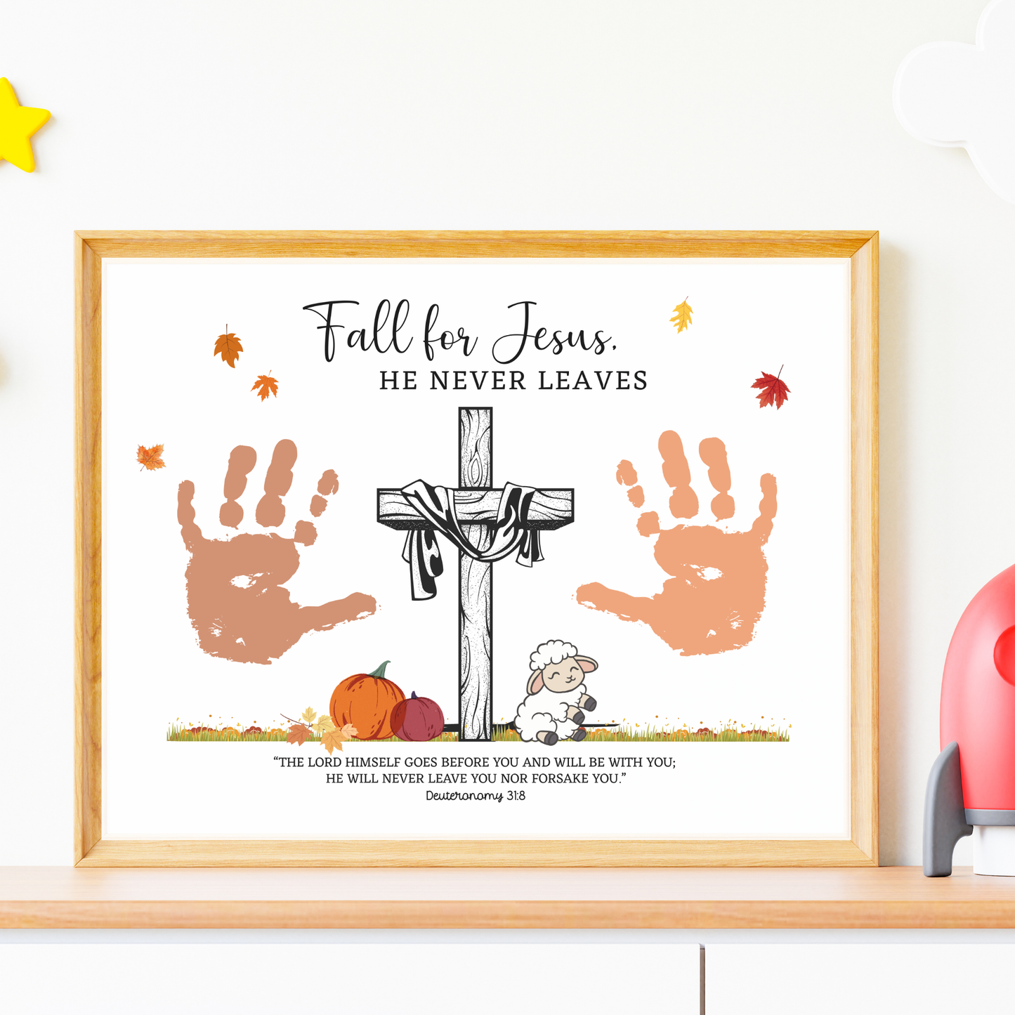 Fall Christian Handprint Craft Printable for Kids