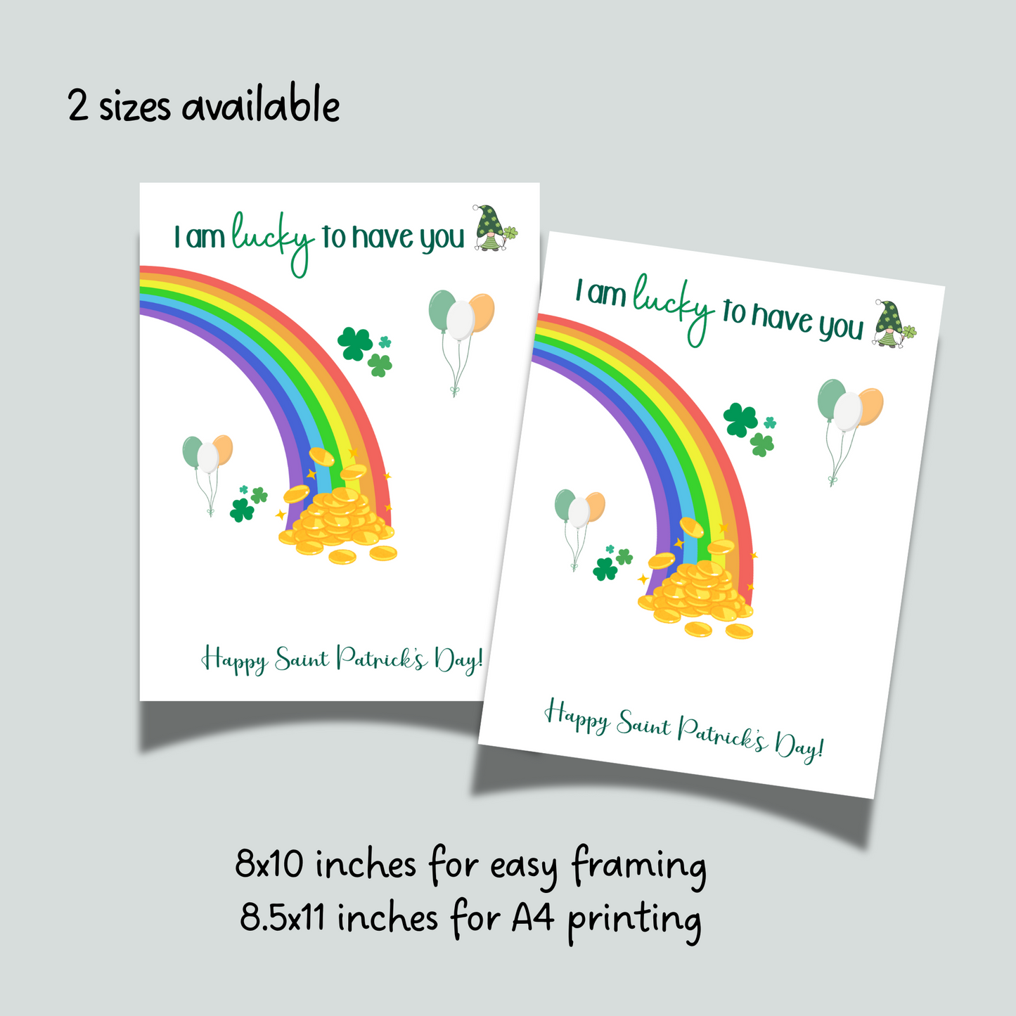 St Patricks Day Handprint Footprint Craft Printable, DIY Art Keepsake for Kids Baby Toddler Nursery Activity Preschool Daycare Kindergarten