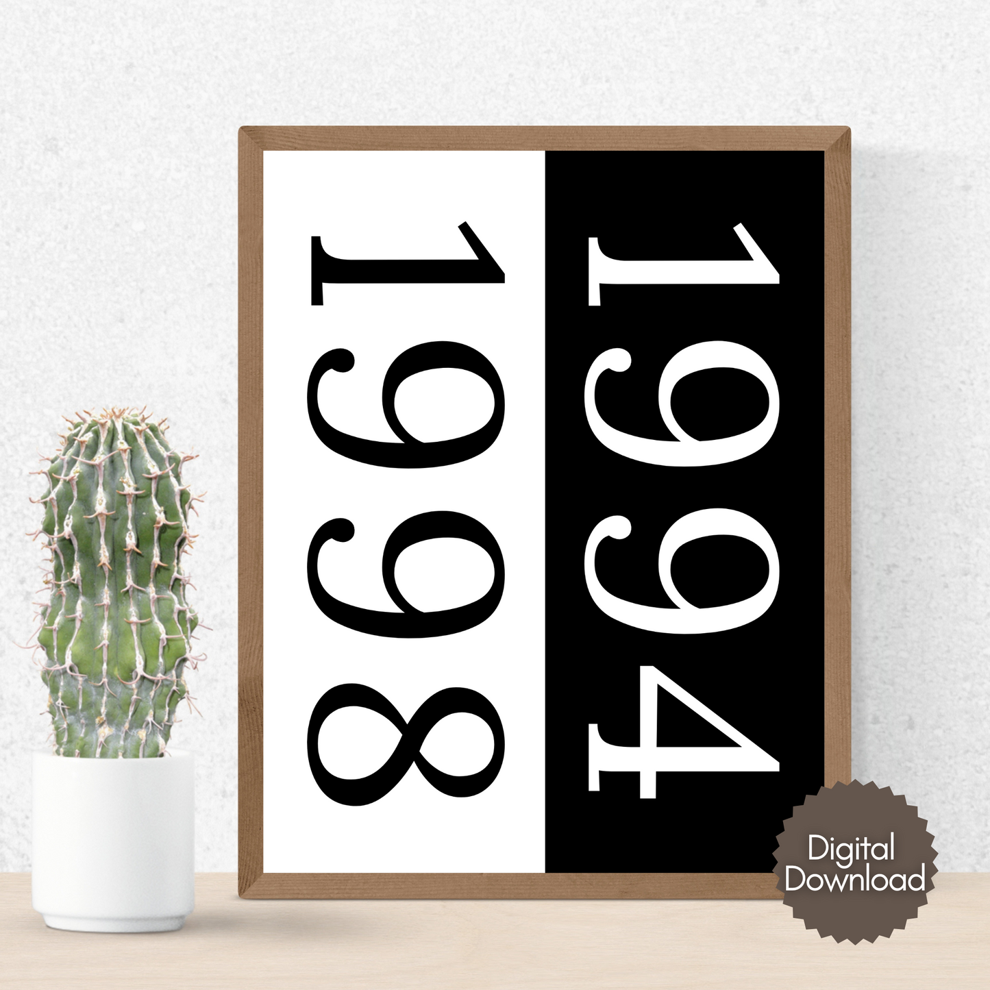 Custom Year Poster Printable, Personalized Gift For Couple