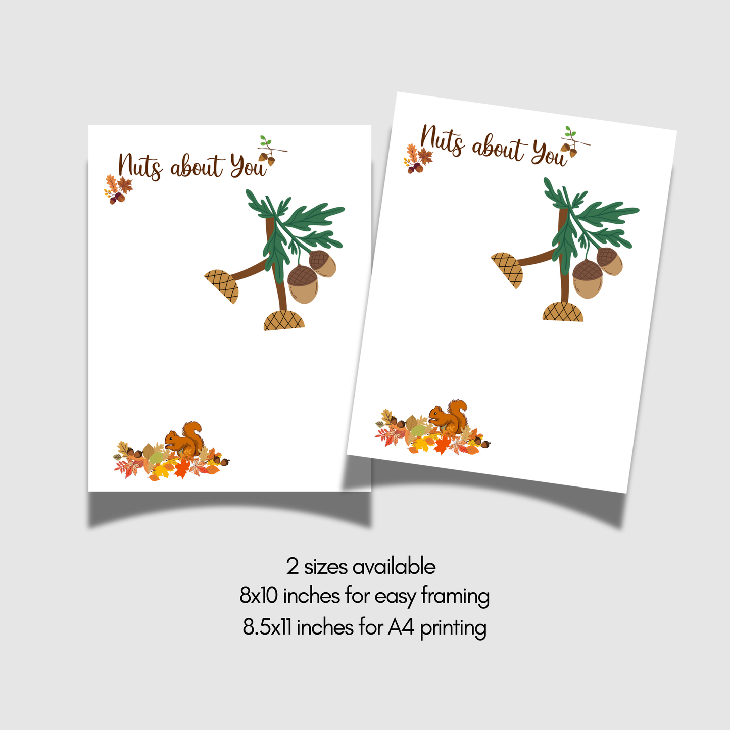 Nuts About You Fall Handprint Crafts, DIY Autumn Art Activity for Kids