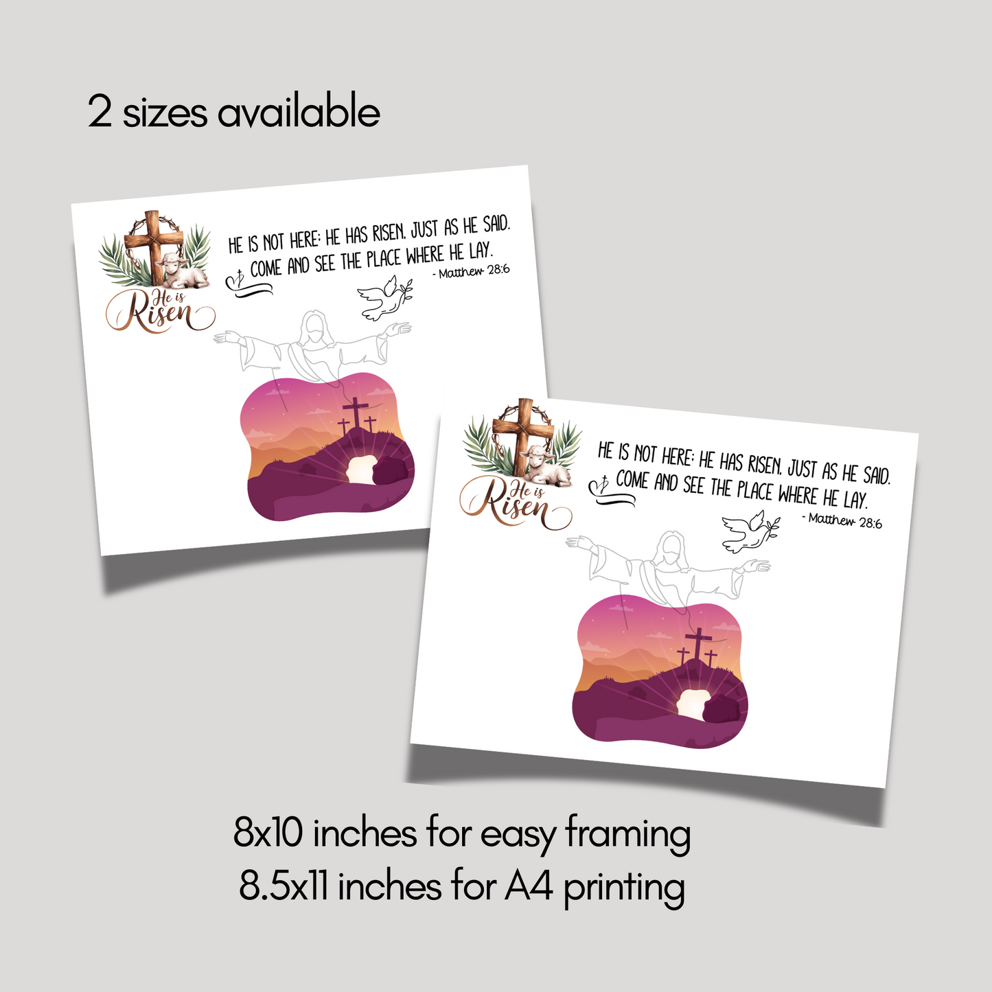 Christian Easter Handprint Craft Jesus Resurrection Printable, DIY Art for Kids Sunday School Church Preschool Toddler Palm Sunday Activity
