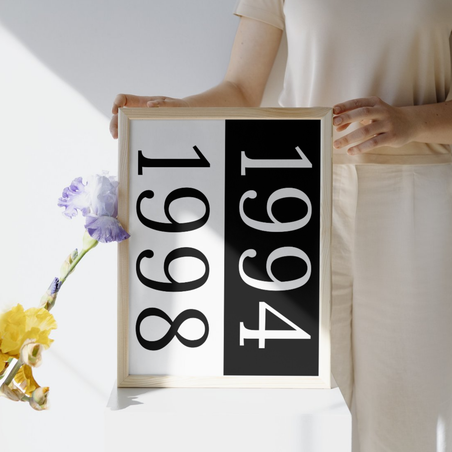 Custom Year Poster Printable, Personalized Gift For Couple