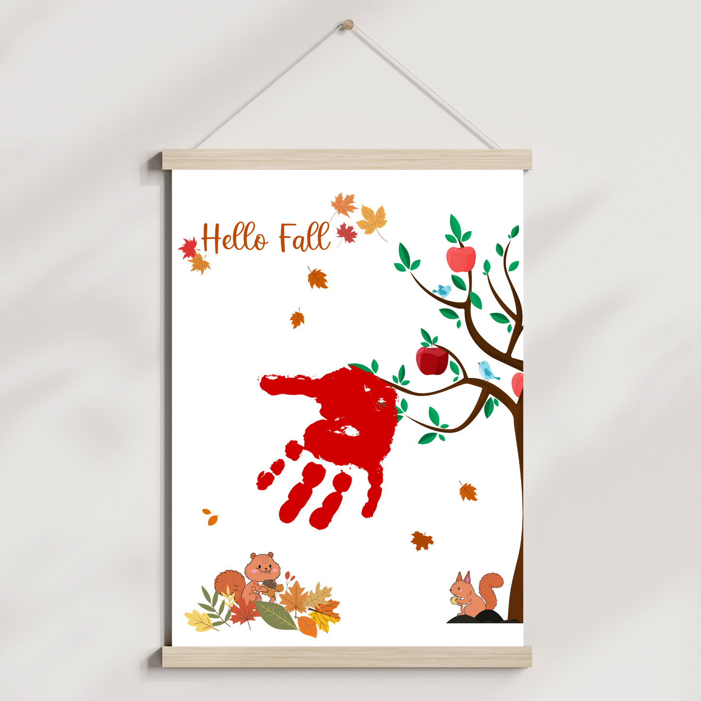 Hello Fall Handprint Crafts, DIY Autumn Art Activity for Kids