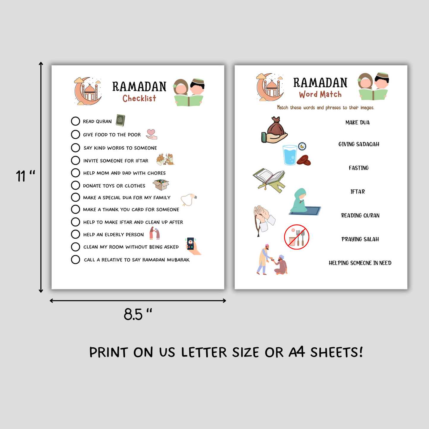 Ramadan Eid Activity Pack Printable Islamic Worksheets for Kids
