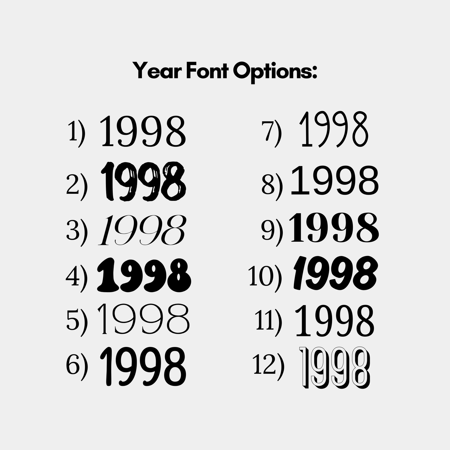 Custom Year Poster Family Art Printable Typography Gift