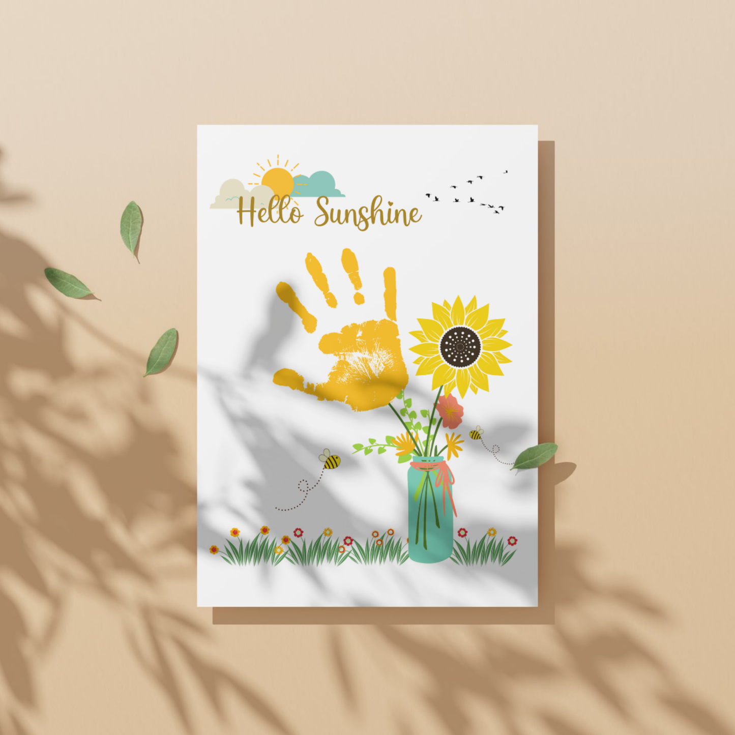 Hello Sunshine Summer Handprint Crafts, DIY Fall Art Activity for Kids