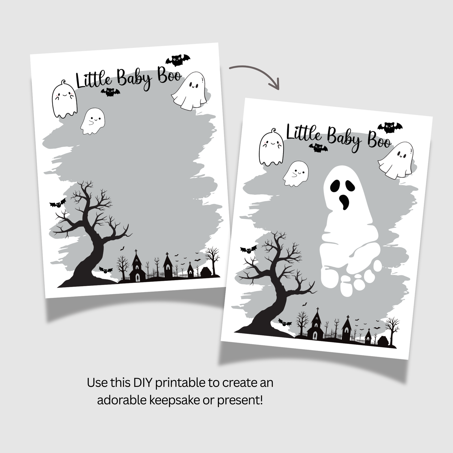 Halloween Footprint Crafts, DIY Fall Art Activity for Kids