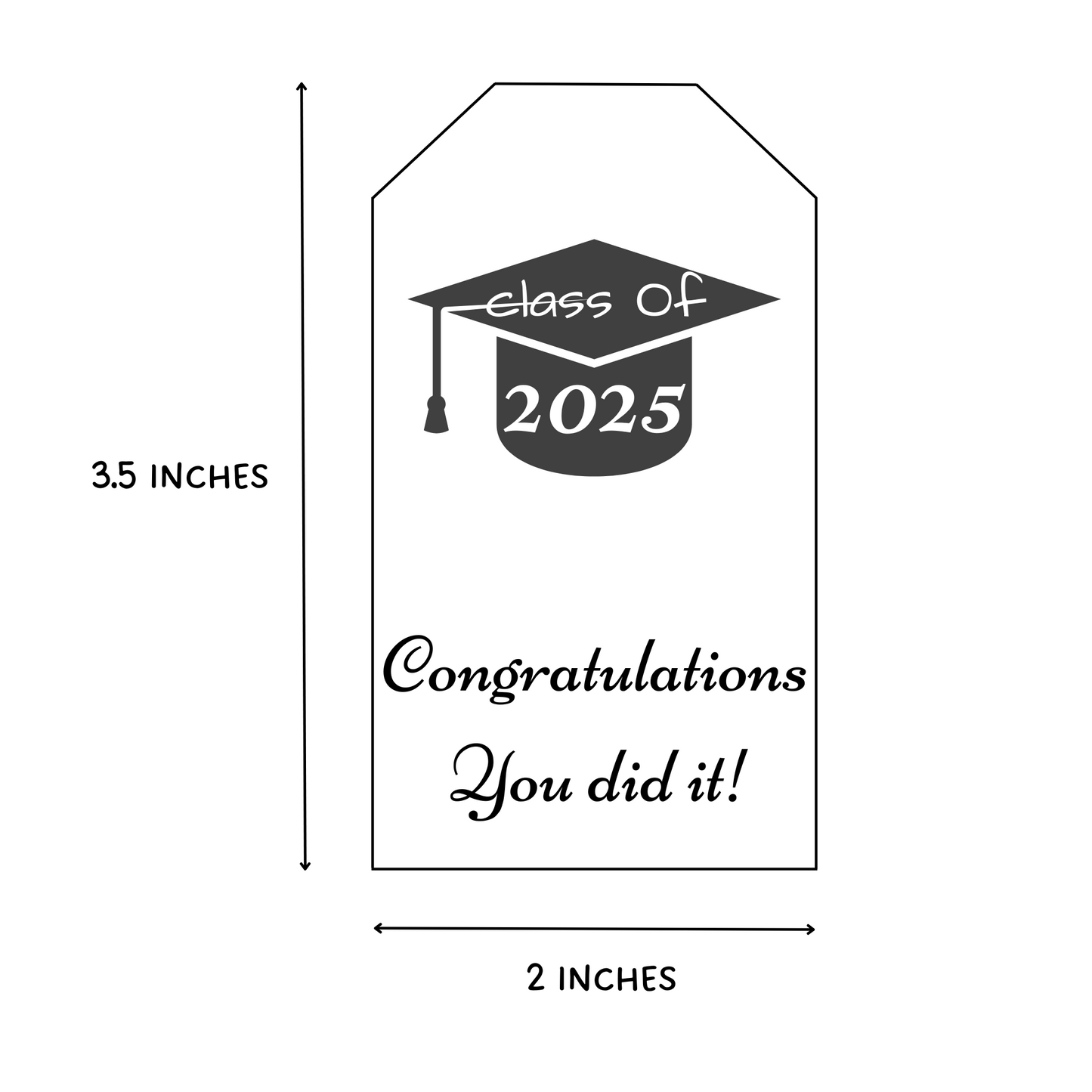 Graduation Gift Tags Printable, 2025 Congrats Grad Tags