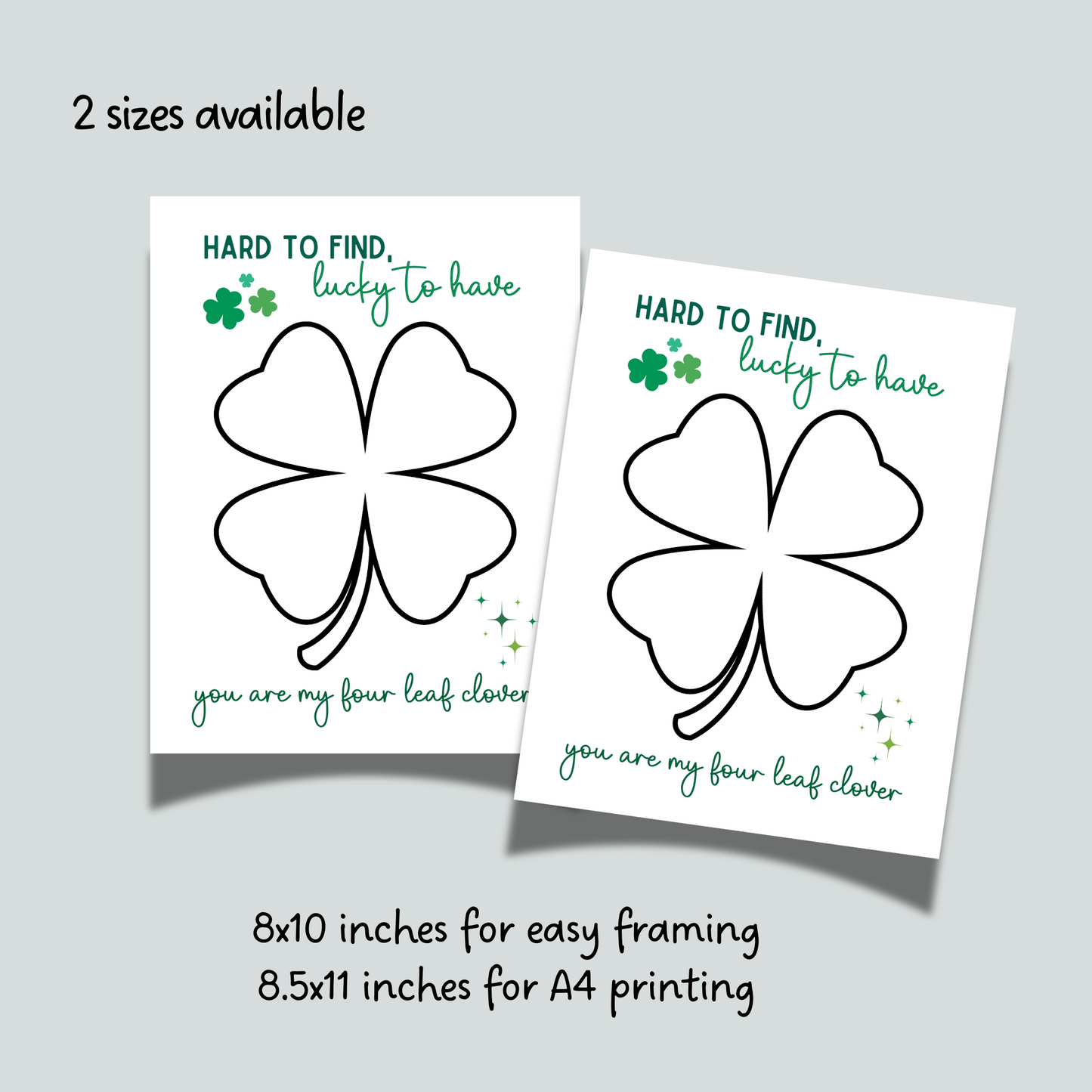 St Patricks Day Shamrock Craft Printable, DIY Clover Paper Art March Template for Kids Baby Toddler Child Nursery Activity Preschool Daycare