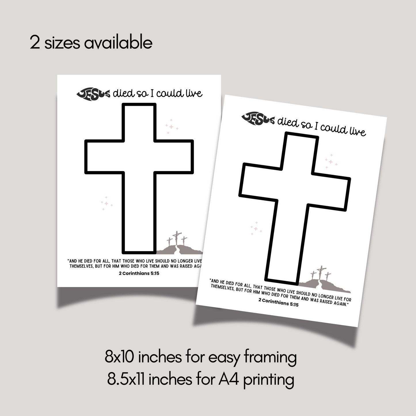 Christian Easter Torn Paper Craft Printable, DIY Keepsake Art for Kids Sunday School Church Preschool Activity Bible Lesson