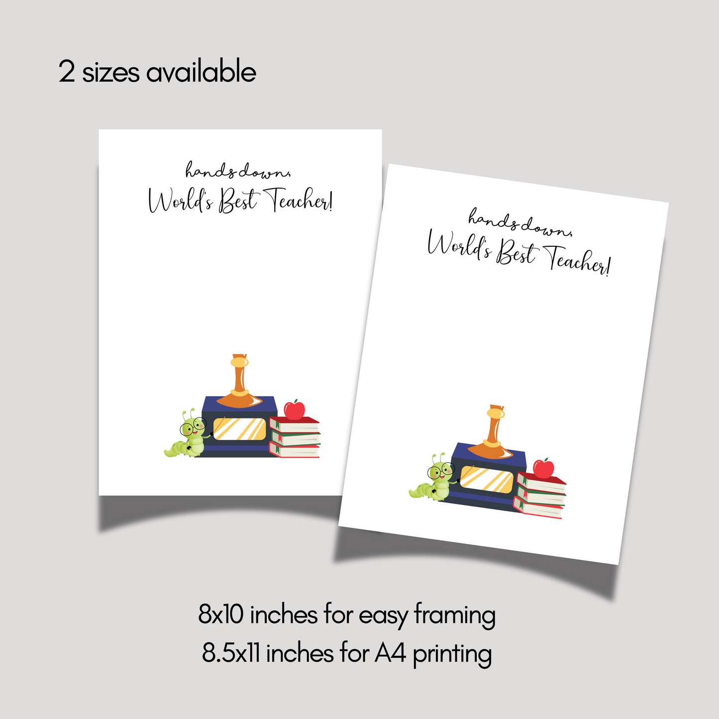 Teacher Appreciation Handprint Craft Kids Printable, DIY End of Year Gift Keepsake Art for Pre-K Kindergarten Preschool End Of School