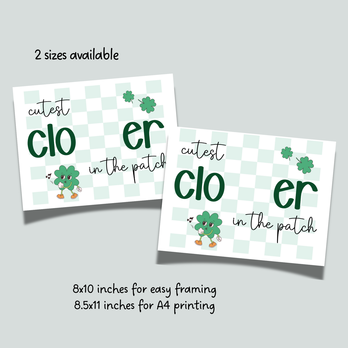 St Patricks Day Retro Clover Footprint Craft Printable Shamrock Art Keepsake for Kids Baby Toddler Activity