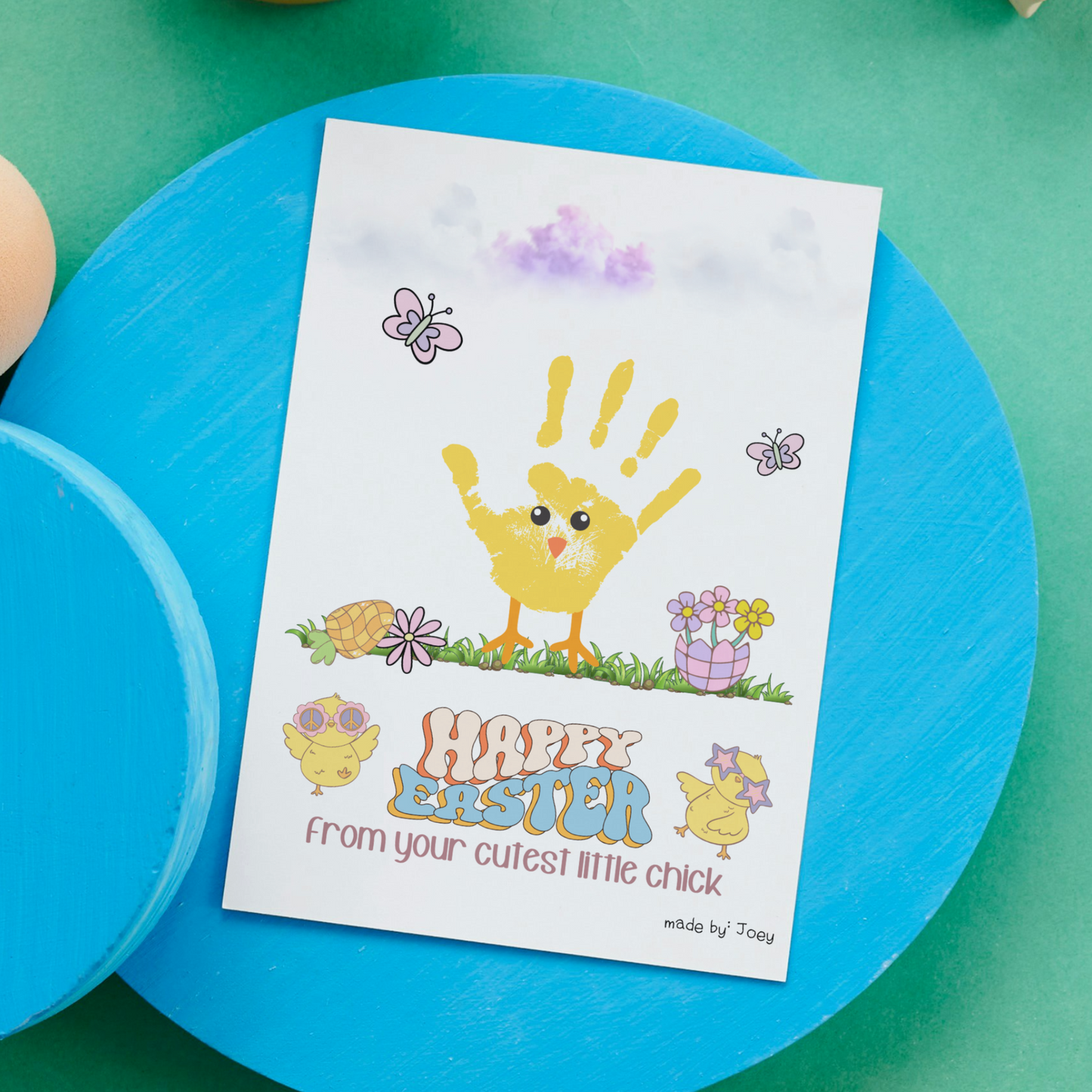 Easter Handprint Footprint Crafts for Kids Printable, DIY Spring Hand Feet Art