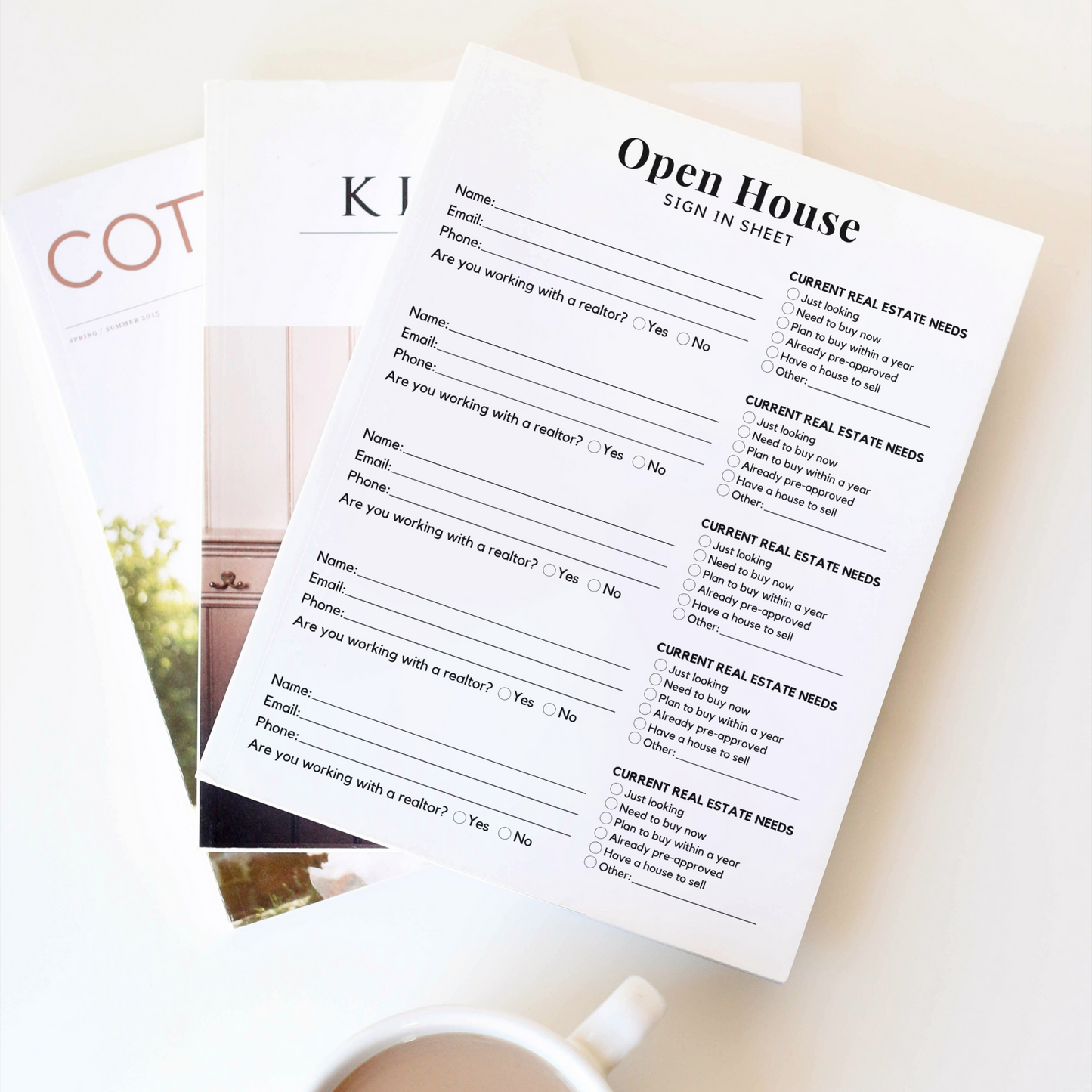 Open House Sign In Sheet, Printable Welcome Sign Realtor Success Tools