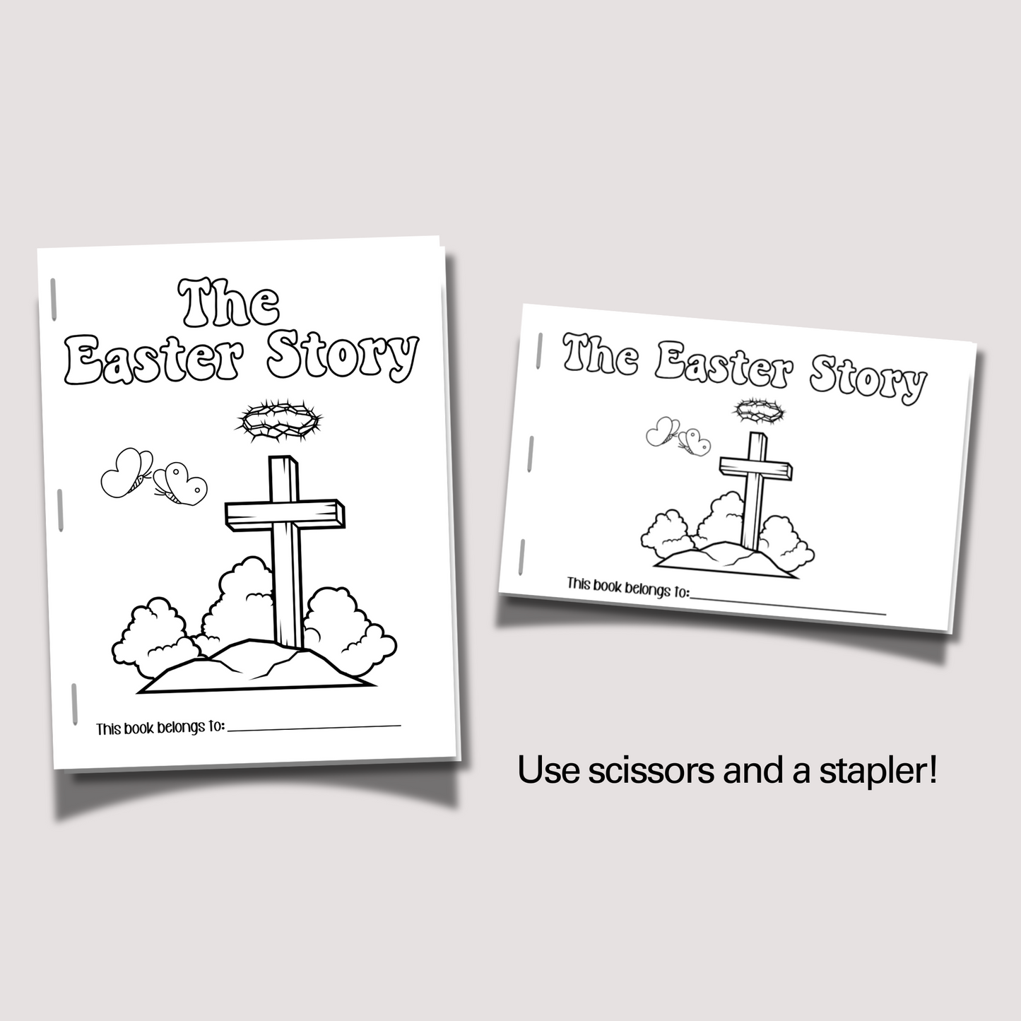 Easter Story for Kids Printable, Preschool Bible Lesson Sunday School Craft Church Religious Christian Mini Book Homeschool Activity