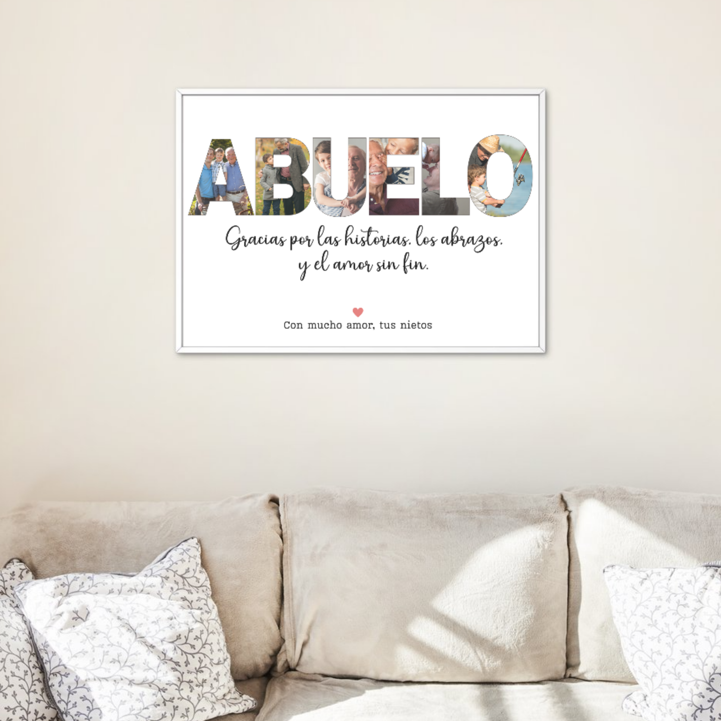 Custom Abuelo Photo Collage Printable, Personalized Grandpa Gift from Grandkids