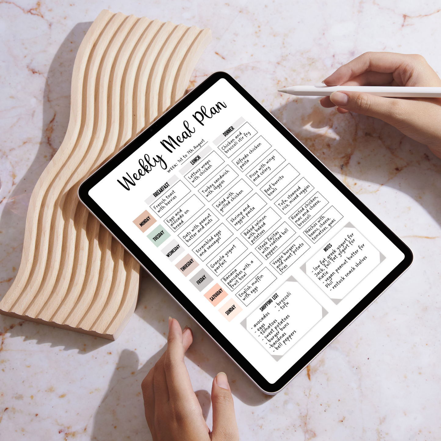 Household Planner Printable, Cleaning Checklist, Meal Planner, Bill Tracker