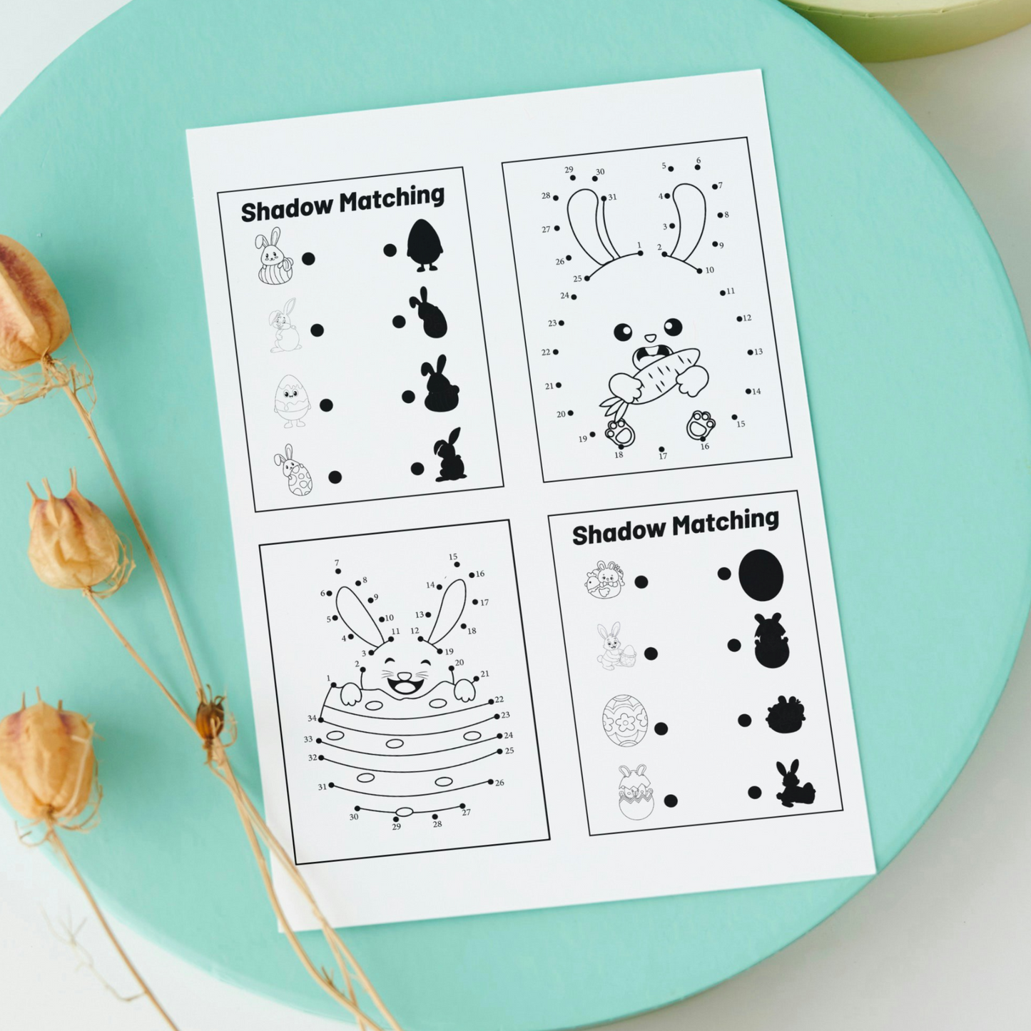 Easter Activity Pack Printable Games Bundle, Coloring Pages for Kids Preschool Daycare Homeschool Sunday School Sheet