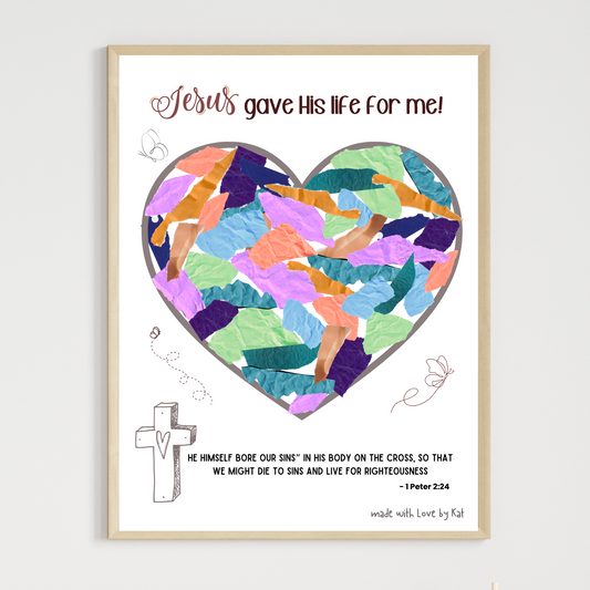 Easter Paper Craft Printable, DIY Art for Kids Church Activity Bible Lesson