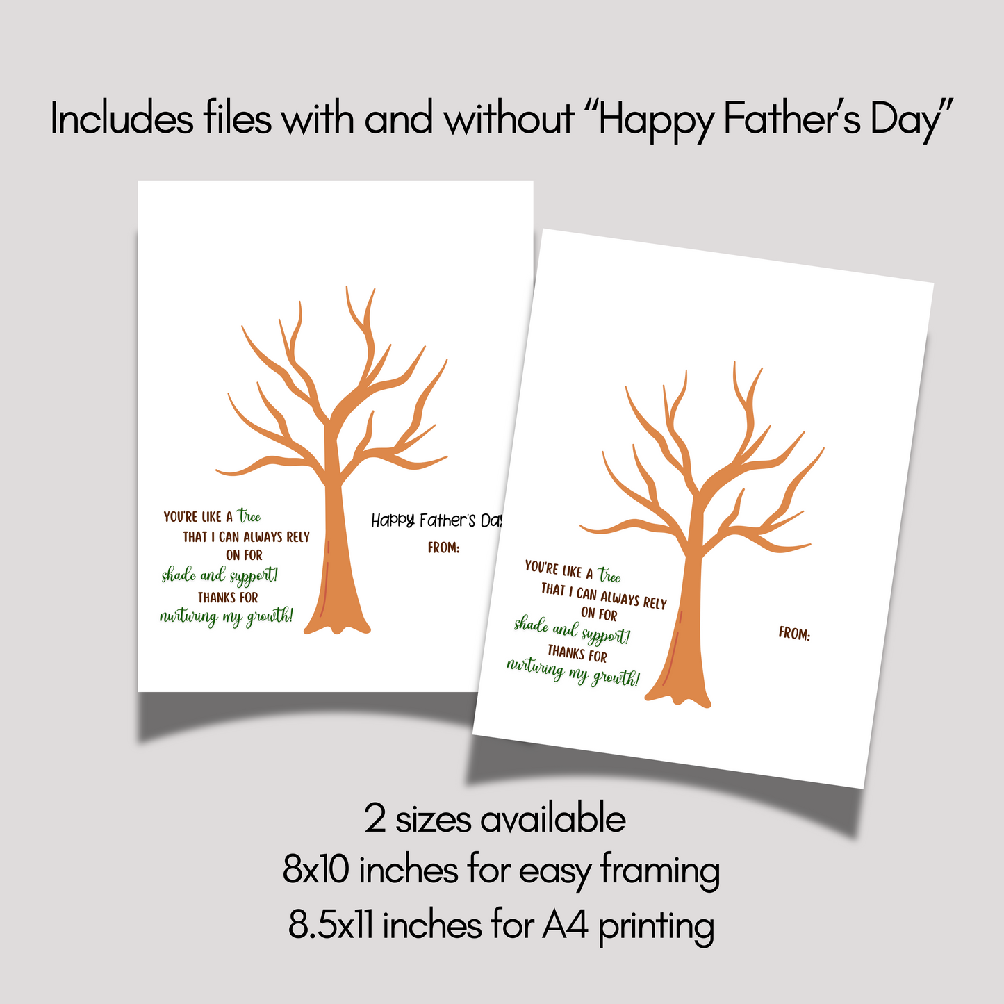 Fathers Day Handprint Craft for Kids Printable, DIY Dad Card Tree Art Activity Personalized Birthday Gift from Baby Toddler Preschool Daycare