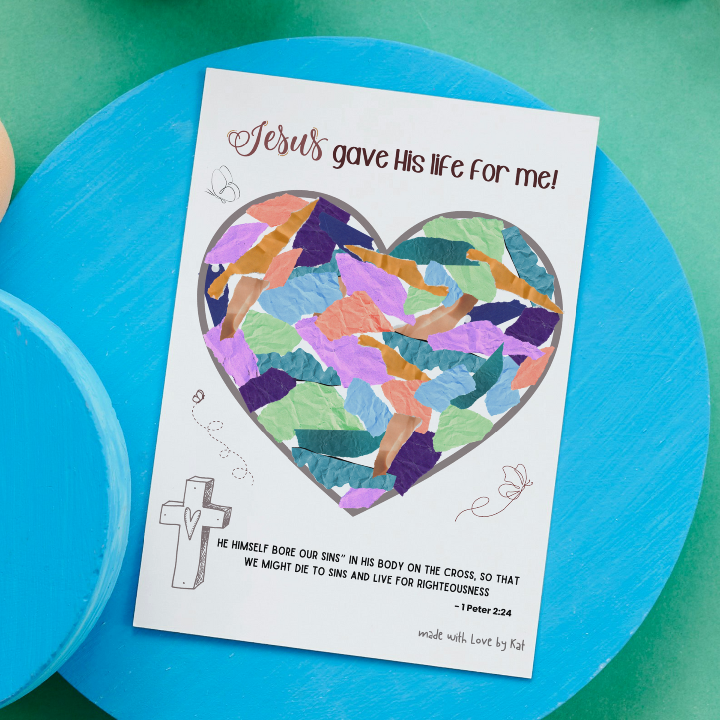Easter Paper Craft Printable, DIY Christian Art for Kids Sunday School Church Preschool Toddler Activity Bible Lesson