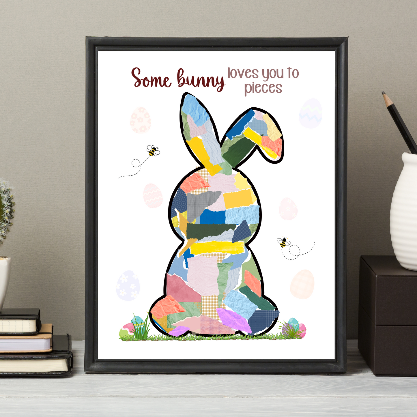 Easter Bunny Crafts for Kids Printable DIY Torn Paper Art Activity Daycare Preschool Kindergarten Classroom Homeschool Toddler