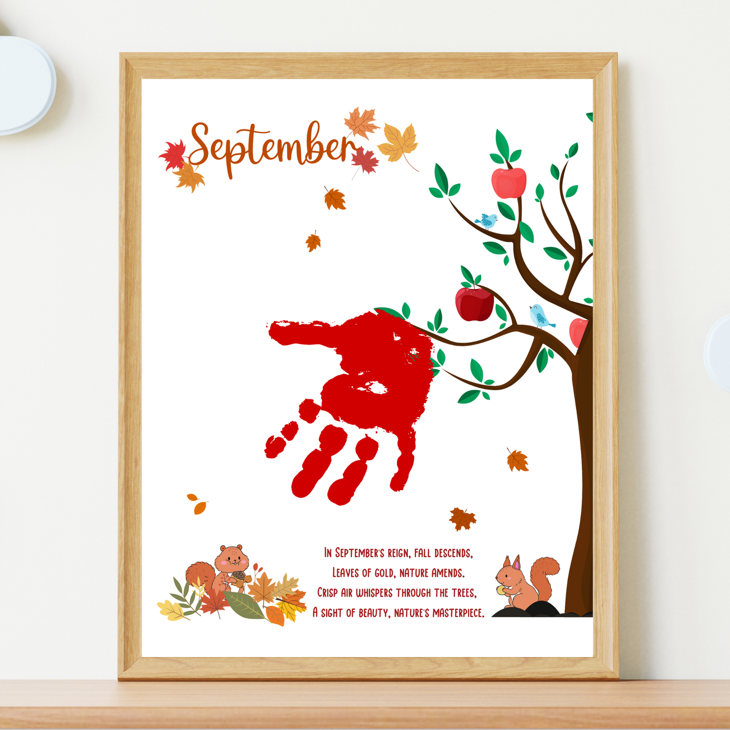 Handprint Memory Book Printable, DIY Footprint Art Kids Activity, Monthly Keepsake Craft