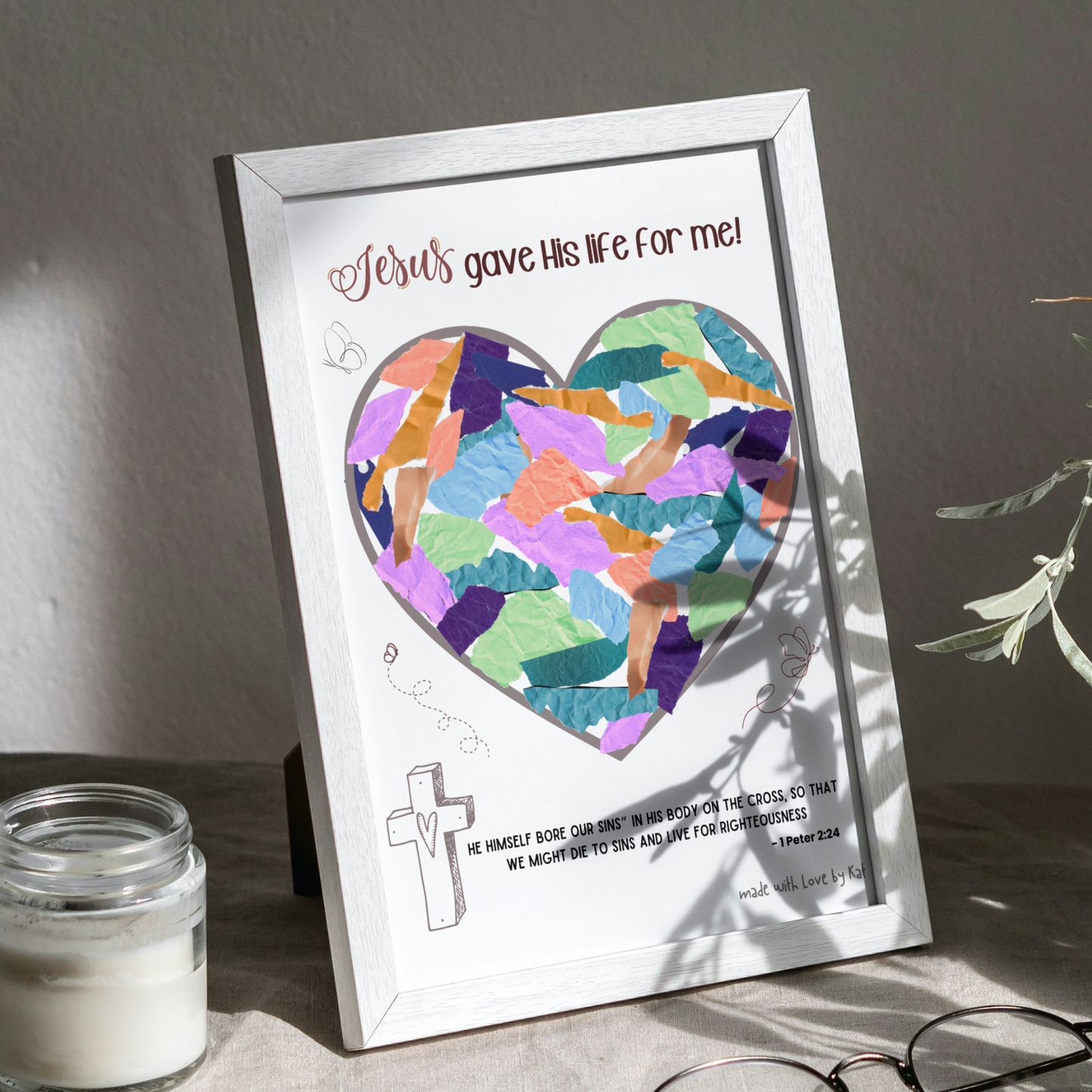 Easter Paper Craft Printable, DIY Christian Art for Kids Sunday School Church Preschool Toddler Activity Bible Lesson